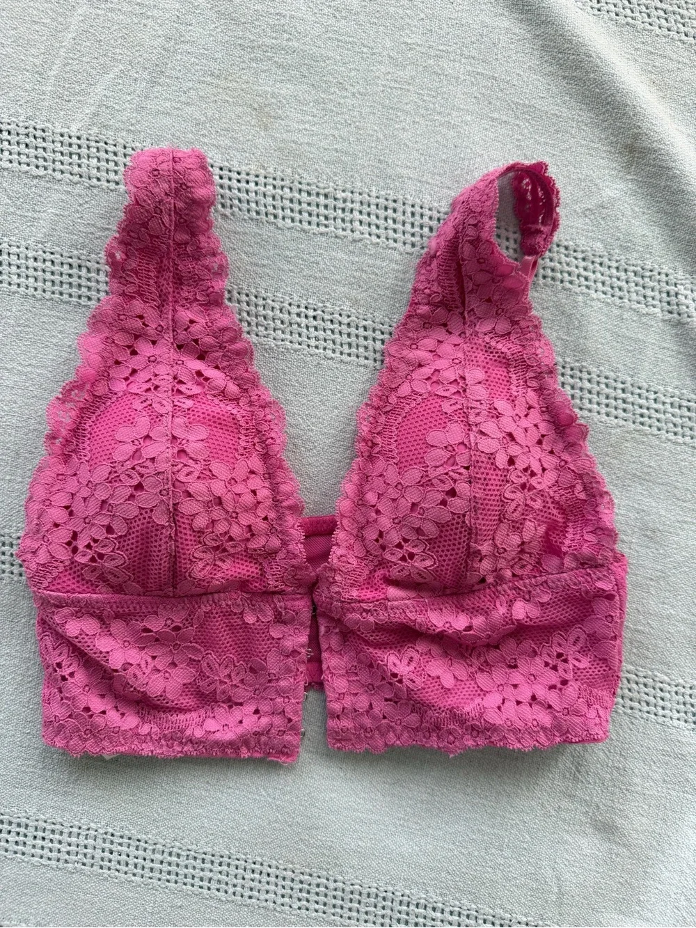 Floral Lace Bralette - Pink